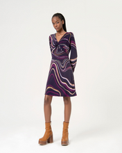 Load image into Gallery viewer, SURKANA&lt;BR&gt;
V-Neck Dress&lt;BR&gt;
Purple&lt;BR&gt;
