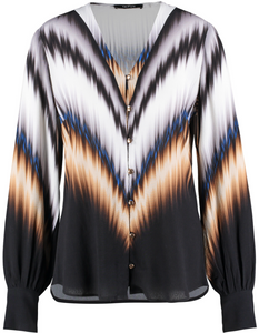 TAIFUN<BR>
Blouse with Striking Print<BR>
Multi<BR>