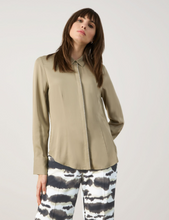 Load image into Gallery viewer, TAIFUN&lt;BR&gt;
Blouse with Rhinestone Placket&lt;BR&gt;
Sage&lt;BR&gt;
