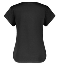 Load image into Gallery viewer, TAIFUN&lt;BR&gt;
T-Shirt with Appliqued Rhinestone&lt;BR&gt;
Black&lt;BR&gt;
