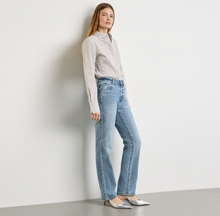 Load image into Gallery viewer, TAIFUN&lt;BR&gt;
Straight Leg Jeans&lt;BR&gt;
Blue Denim&lt;BR&gt;
