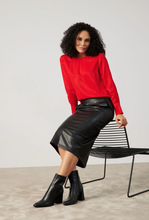 Load image into Gallery viewer, GERRY WEBER&lt;BR&gt;
Pleather Skirt&lt;BR&gt;
Black&lt;BR&gt;
