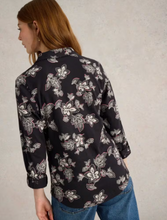 Load image into Gallery viewer, WHITE STUFF&lt;BR&gt;
Annie Jersey Shirt&lt;BR&gt;
Black/Plum&lt;BR&gt;
