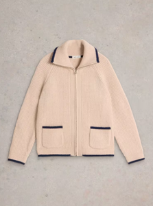 WHITE STUFF<BR>
Betty Bomber Jacket<BR>
Natural<BR>