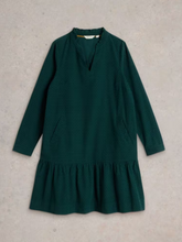 Load image into Gallery viewer, WHITE STUFF&lt;BR&gt;
Daria Cord Dress&lt;BR&gt;
Green&lt;BR&gt;
