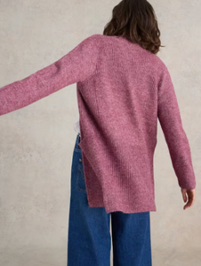 WHITE STUFF<BR>
Erin Long Knit<BR>
Plum<BR>