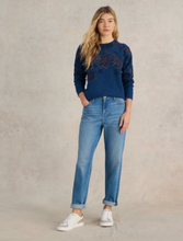 Load image into Gallery viewer, WHITE STUFF&lt;BR&gt;
Julie Embroider Jumper&lt;BR&gt;
Blue&lt;BR&gt;
