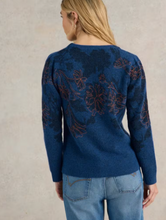 Load image into Gallery viewer, WHITE STUFF&lt;BR&gt;
Julie Embroider Jumper&lt;BR&gt;
Blue&lt;BR&gt;
