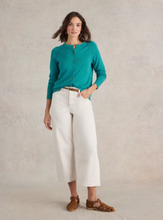 Load image into Gallery viewer, WHITE STUFF&lt;BR&gt;
Lulu Knit Cardigan&lt;BR&gt;
Blue/Green&lt;BR&gt;
