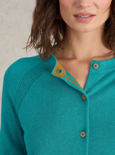 Load image into Gallery viewer, WHITE STUFF&lt;BR&gt;
Lulu Knit Cardigan&lt;BR&gt;
Blue/Green&lt;BR&gt;
