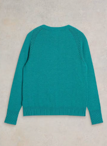 WHITE STUFF<BR>
Lulu Knit Cardigan<BR>
Blue/Green<BR>