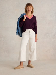 WHITE STUFF<BR>
Maggi Knit Jumper<BR>
Plum<BR>