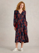 Load image into Gallery viewer, WHITE STUFF&lt;BR&gt;
Megan Jersey Dress&lt;BR&gt;
Plum, Print&lt;BR&gt;
