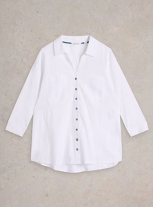 WHITE STUFF<BR>
Missy Shirt<BR>
Cream white<BR>