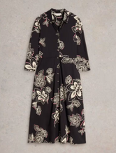 Load image into Gallery viewer, WHITE STUFF&lt;BR&gt;
Rua Shirt Dress&lt;BR&gt;
Black, Multi&lt;BR&gt;
