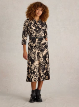 Load image into Gallery viewer, WHITE STUFF&lt;BR&gt;
Rua Shirt Dress&lt;BR&gt;
Black, Multi&lt;BR&gt;
