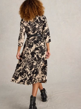 Load image into Gallery viewer, WHITE STUFF&lt;BR&gt;
Rua Shirt Dress&lt;BR&gt;
Black, Multi&lt;BR&gt;
