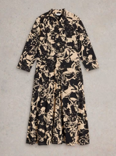 Load image into Gallery viewer, WHITE STUFF&lt;BR&gt;
Rua Shirt Dress&lt;BR&gt;
Black, Multi&lt;BR&gt;
