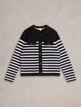 Load image into Gallery viewer, WHITE STUFF&lt;BR&gt;
Sara Stripe Knit&lt;BR&gt;
Black&lt;BR&gt;
