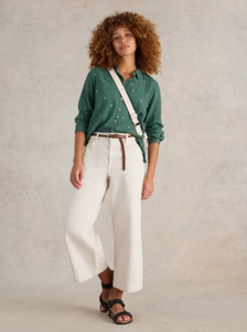 WHITE STUFF<BR>
Sophie Shirt<BR>
Green<BR>