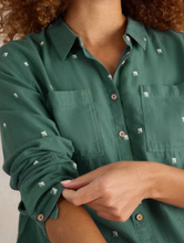 Load image into Gallery viewer, WHITE STUFF&lt;BR&gt;
Sophie Shirt&lt;BR&gt;
Green&lt;BR&gt;
