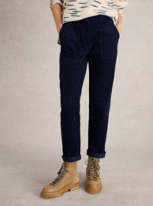 WHITE STUFF<BR>
Twister Cord Trousers<BR>
Navy<BR>