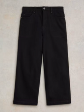 Load image into Gallery viewer, WHITE STUFF&lt;BR&gt;
Tia Wide Crop Jeans&lt;BR&gt;
Black&lt;BR&gt;
