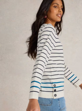 Load image into Gallery viewer, WHITE STUFF&lt;BR&gt;
Willow Stripe Top&lt;BR&gt;
White/Pink Multi&lt;BR&gt;
