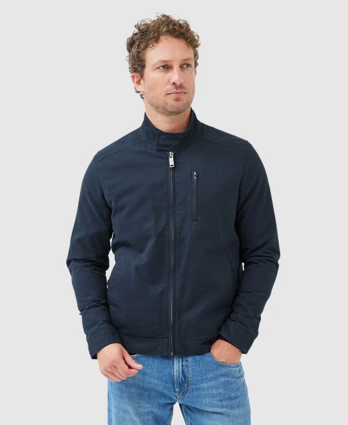 RODD & GUNN<BR>
Armitage Casual Jacket<BR>
Navy<BR>