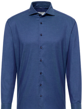 Load image into Gallery viewer, ETERNA&lt;BR&gt;
Modern Fit Shirt&lt;BR&gt;
Navy&lt;BR&gt;
