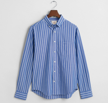 Load image into Gallery viewer, GANT&lt;BR&gt;
Poplin Stripe Shirt&lt;BR&gt;
Blue, White&lt;BR&gt;
