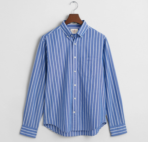 GANT<BR>
Poplin Stripe Shirt<BR>
Blue, White<BR>