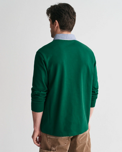 GANT<BR>
Stripe Rugger Jumper<BR>
Forest<BR>