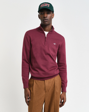 Load image into Gallery viewer, GANT&lt;BR&gt;
Half Zip Sweater&lt;BR&gt;
Navy, Berry &amp; Purple available &lt;BR&gt;
