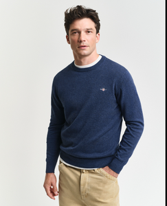 GANT<BR>
Crew Neck Cotton Jumper<BR>