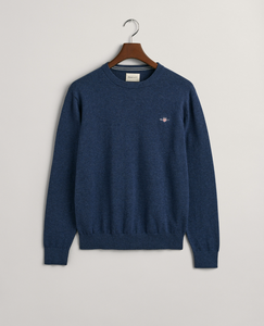 GANT<BR>
Crew Neck Cotton Jumper<BR>