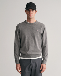 GANT<BR>
Crew Neck Cotton Jumper<BR>