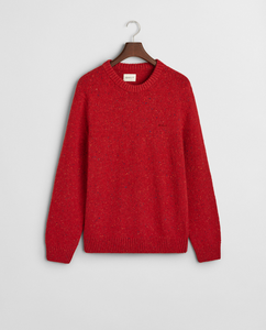 GANT<BR>
Nepps Wool Crew Neck Knit Jumper<BR>
Red, Navy<BR>