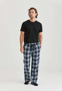 ERLA OF SWEDEN<BR>
Flannel Pyjamas Bottoms<BR>
Navy<BR>