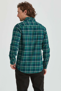 ERLA OF SWEDEN<BR>
Flannel Shirt<BR>
Grey, Green<BR>