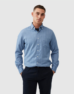 RODD & GUNN<BR>
Button Down Soft Handle Shirt<BR>
Blue, Smoke<BR>