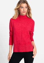 Load image into Gallery viewer, OLSEN&lt;BR&gt;
Long Sleeve Mock Neck Pullover&lt;BR&gt;
Grey, Lilac, Red&lt;BR&gt;
