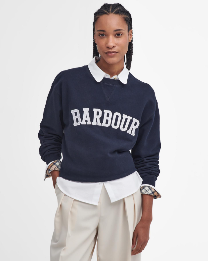 BARBOUR<BR>
Northumberland Sweatshirt<BR>
Navy<BR>