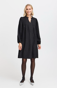 FRANSA<BR>
Heba Dress<BR>
Black<BR>