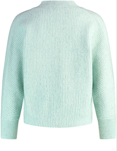 GERRY WEBER<BR>
Wool Blend Cardigan<BR>
Mint<BR>