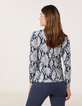 Load image into Gallery viewer, GERRY WEBER&lt;BR&gt;
Long Sleeve Turtleneck Top&lt;BR&gt;
Black/Grey&lt;BR&gt;
