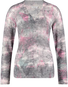 GERRY WEBER<BR>
Knit Jumper with All Over Patterns<BR>
Multi<BR>