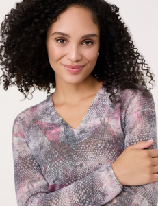 GERRY WEBER<BR>
Knit Jumper with All Over Patterns<BR>
Multi<BR>