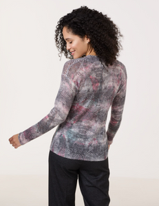 GERRY WEBER<BR>
Knit Jumper with All Over Patterns<BR>
Multi<BR>