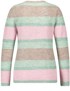 GERRY WEBER<BR>
Knit Jumper<BR>
Mint Stripes<BR>